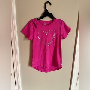 Body Glove Pink Tee with Silver Heart